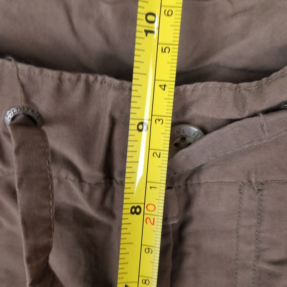 Columbia Capri Pants Womens Medium Brown Excellent Drawstring Hiking Cropped 107